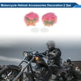 thumbnail image 2 of Decoración de Accesorios para Casco de Motocicleta Moño para Casco de Motocicleta Bicicleta Esquí Rosa Melocotón Pegatina 2 Juegos, 2 of 6