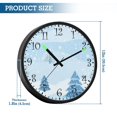 thumbnail image 3 of Voice Activated Clock with Glow Light 12 Inch Large Silent Wall Clock Battery Operated for Home Decor Winter Snow Scene with Trees, 3 of 8