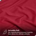 thumbnail image 3 of Bare Home 2-Pack Fitted Sheets - 4 Twin XL Size Sheets - Premium 1800 Collection - Deep Pocket - Split King, Red, 3 of 8