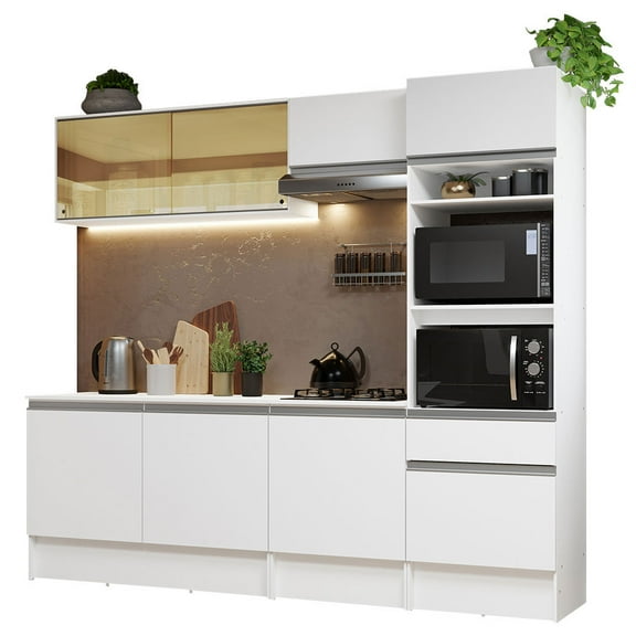 Cocina Integral MADESA Diamante 240 cm Blanco