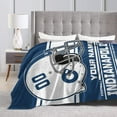 thumbnail image 3 of Custom Indianapolis Blanket Personalized Throw Blankets Name Number Gifts for Men Women Boy Football Style Decor, 3 of 6