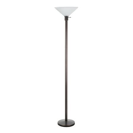 - Aspen Creative 45009-2, One-Light Metal Floor Lamp, Transitional Design in Bronze, 71