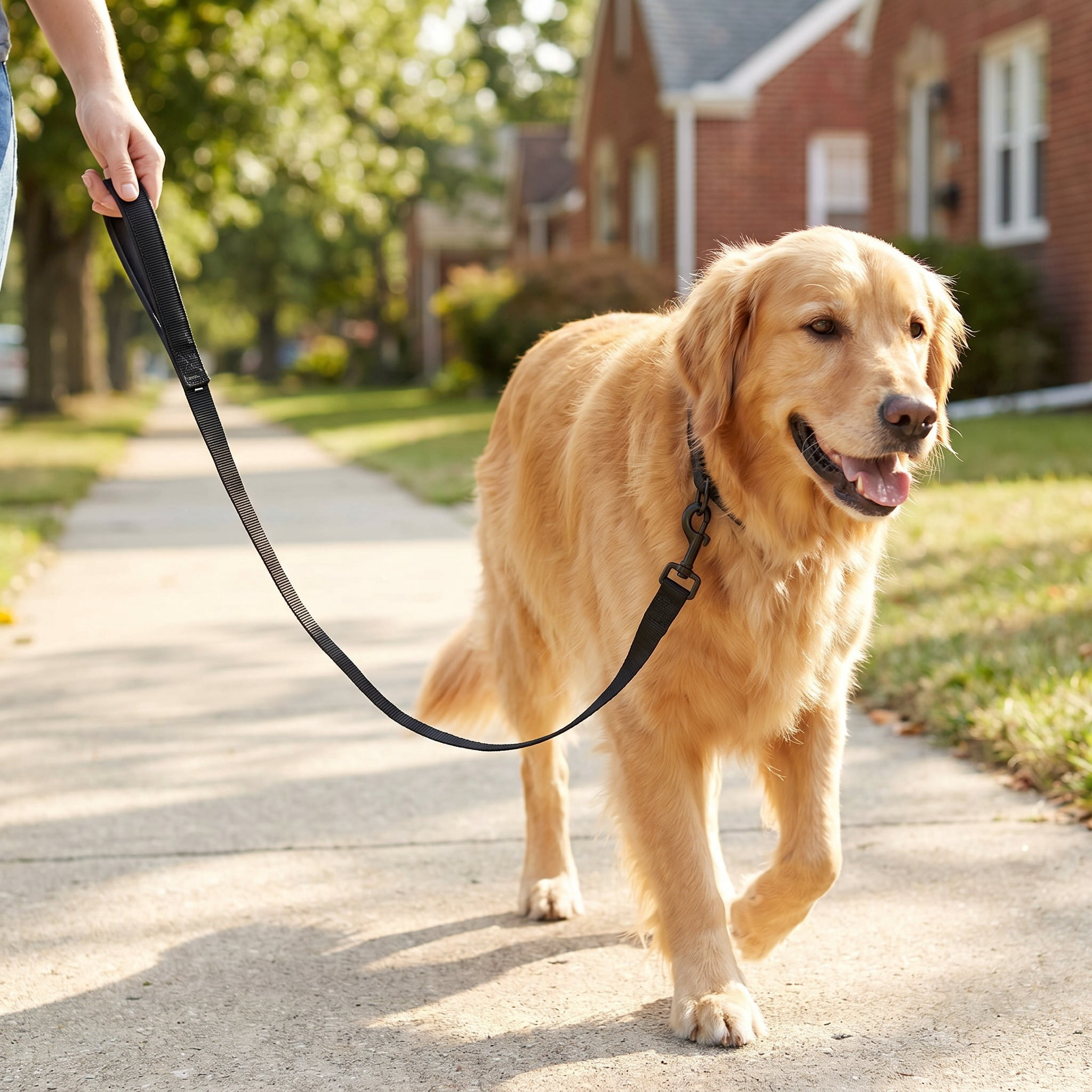 Vibrant Life 6' Anti-Shock Comfort Leash, Black
