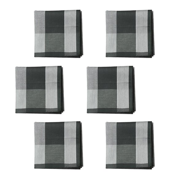 6x Cloth Men's Hands Hanky Assorted Wipe The Sweat Towels Bandanas Pocket Square Hankies for Men Party Father Casual Prom Light Green