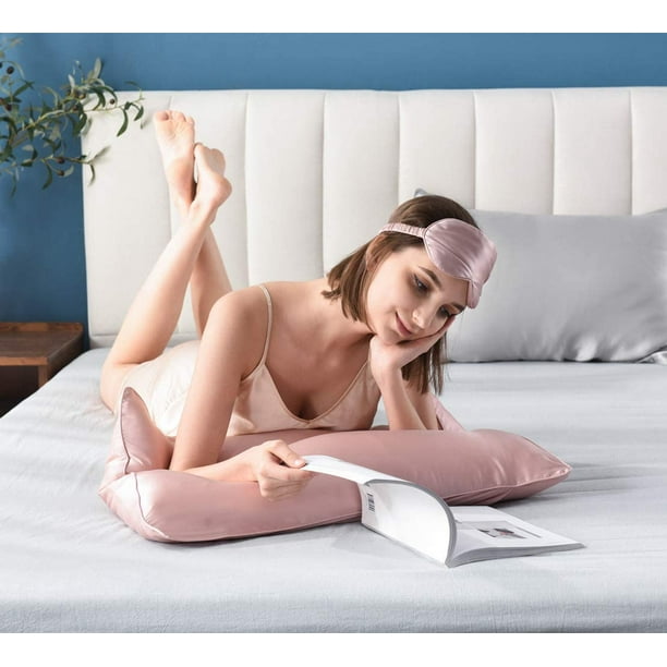 Funda de almohada de seda natural con antifaz 100 funda de almohada tipo sobre de seda de mora de grado 6A Ormromra Cojines Bodega Aurrera en linea
