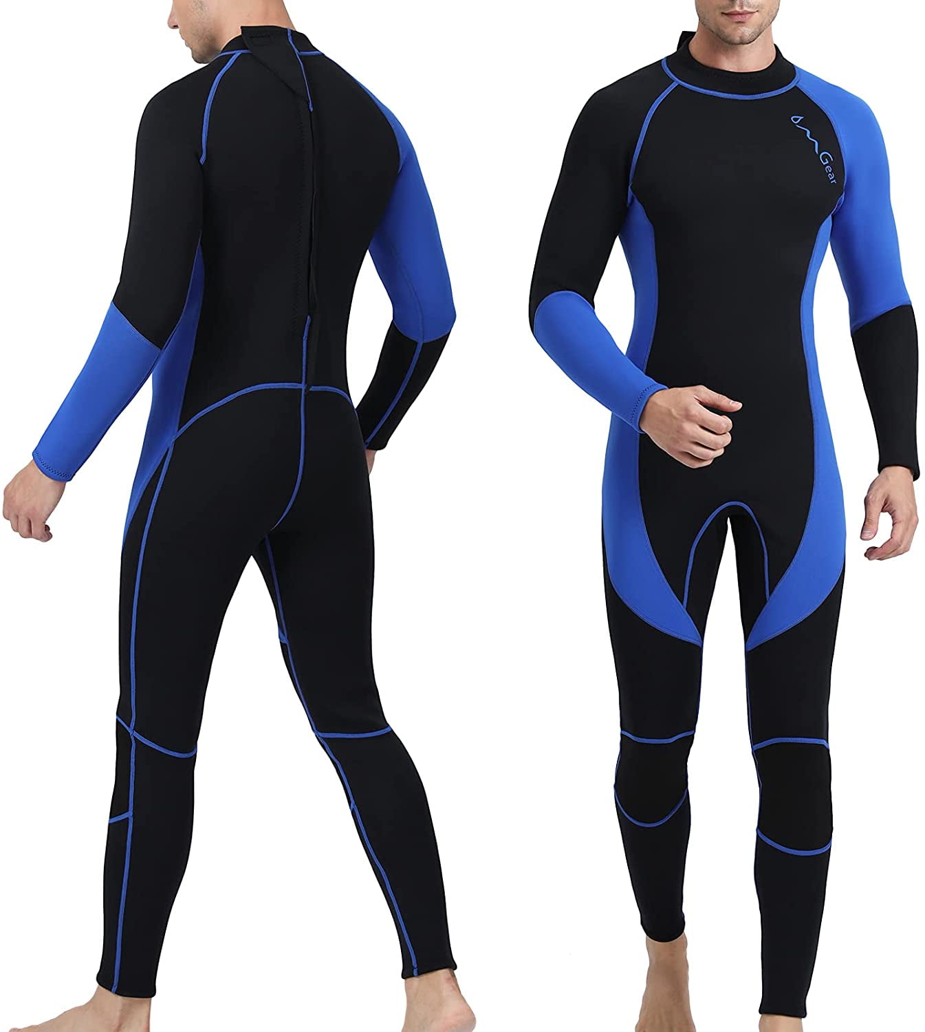 Men Women Full Body Wetsuit One piece Long Sleeves Snorkeling Sufing Diving Suit 