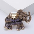 thumbnail image 2 of Wiywef Women Elephant Brooche Crystal Animal Badgee Lapel Pin Dress Accessories Alloy Clothe Decoration Luxury Jewelry Gifts, 2 of 7