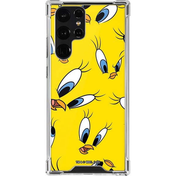 Skinit Cartoons Tweety Bird Super Sized Pattern Galaxy S22 Ultra Clear Case