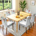 thumbnail image 6 of Christmas Chair Covers Set of 6, Winter Festive Pastel Color Chairs Slipcover for Dining Room, Removable Washable Breathable Cover in The Kitchen Restaurant Holiday Decor, 6 of 6
