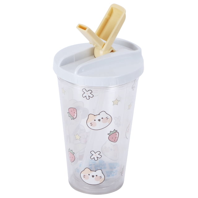 Taza De Agua Caliente, Patrón De Dibujos Animados Lindo Sellado Y Taza De Sorbo A Prueba De Fugas Portátil Para La Oficina De Hoom Para Los Amantes De Los Amigos De Los Niños Amonsee NO