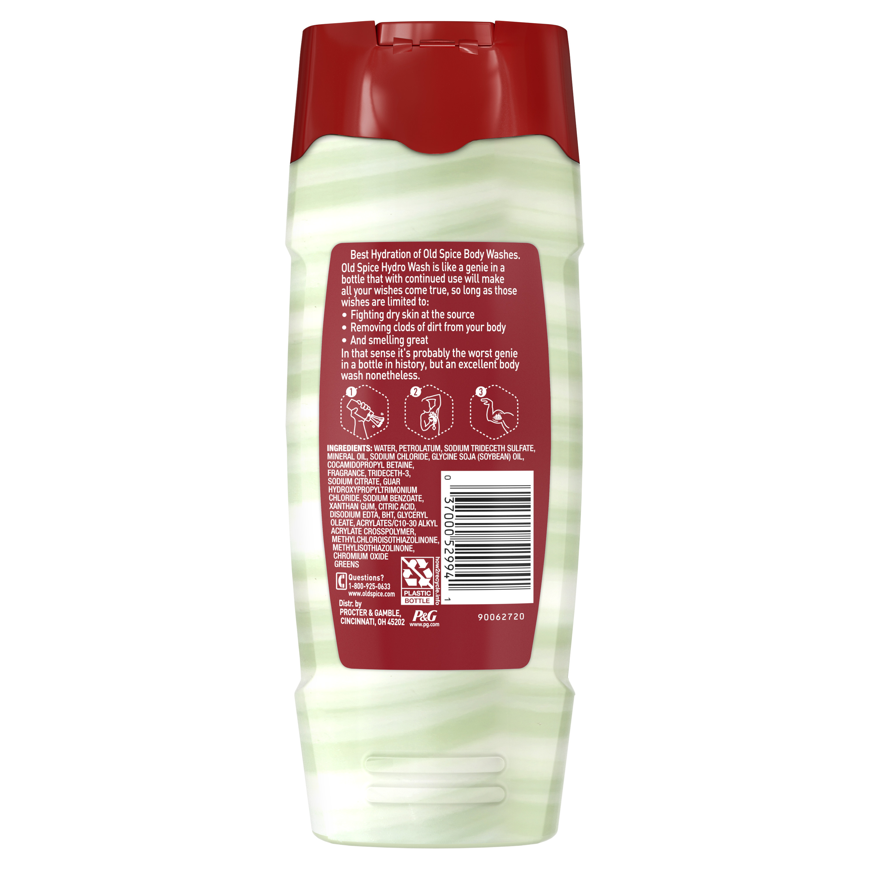 Old Spice Men's Moisturizing Hydro Body Wash Extra Fresh, 16 fl oz