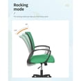 thumbnail image 3 of FDW Home Office Chair Ergonomic Mesh, Lumbar Support Armrest Rolling Swivel Adjustable Mid Back for Adults, Green, 3 of 7