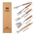 thumbnail image 4 of ZPAQI 4PCS BBQ Tools Set Barbecue Utensil Accessories Barbeque Grilling Accessories, 4 of 10