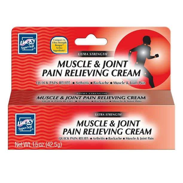 Lucky Super Soft Ointments, Muscle & Joint Pain Relieving Cream, 1.5 Oz