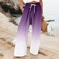 thumbnail image 2 of GigrtiJin Women Plus Size Gradient Printed Wide Leg Palazzo Pant Casual Elastic High Waist Pant Flowy Drawstring Trouser, 2 of 6