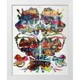 thumbnail image 2 of Stephen Chambers 20x24 White Modern Wood Framed Wall Art Titled - Rorschach Graffiti, 2 of 6