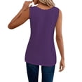 thumbnail image 6 of TaTaai Women Loose Casual Solid Color Tank Top Button Crew Neck Sleeveless Machine Washable Breathable Soft Versatile Daily Wear Fashion Tank Top Gift, 6 of 8