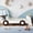 Brown Light White MDF Pine Plywood Twin, variant on XIZE Twin Size Car-Shaped Platform Bed with Storage Shelves, Blue and White