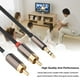thumbnail image 5 of Cable adaptador de cable de audio estéreo macho a 2RCA macho auxiliar de 3,5 mm (negro), 5 of 5