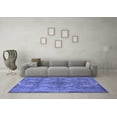 thumbnail image 3 of Ahgly Company Machine Washable Indoor Rectangle Medallion Blue Traditional Area Rugs, 2' x 5', 3 of 4