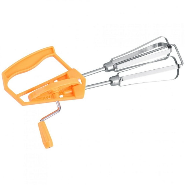 Batteur à oeufs en acier inoxydable fouet à main fouet batteur à oeufs mélangeur outil de cuisson(Orange)