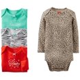 thumbnail image 1 of Carter's 4 Pack Animal Print Bodysuits (Baby) - Assorted-9 Months, 1 of 2