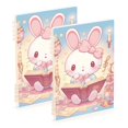 thumbnail image 2 of Haosy Cute Bunny Read Book Notebooks 1-subject Journal 60 Sheets A5 College Ruled Paper Detachable Ring 8.3"x5.7", 2 of 8