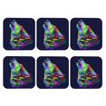 thumbnail image 2 of Pofeuu Howling Wolf Print Leather Coasters Set of 6, Round Cups Mugs Mat Pad for Home Kitchen Heat Resistant Drink Coasters,Square, 2 of 7