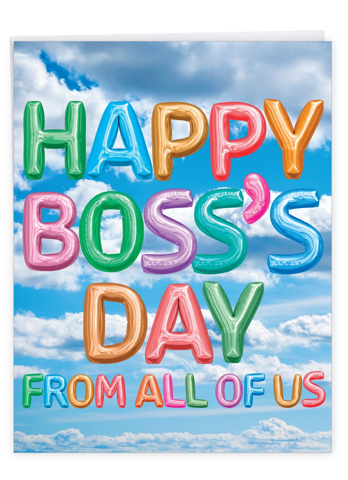 Big Happy Bosss Day Card 85 X 11 Inch Group Greeting Card For