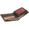 thumbnail image 5 of Western Rodeo Bull Wallet For Men - Vintage Cowhide Leather Patriotic Bifold Wallet For Cowboys - Mens Wallets Bifold RFID Blocking Card Holder Wallet Brown, 5 of 9