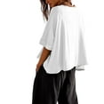 thumbnail image 5 of Oversized T-Shirts Womens Cropped Casual Short Sleeve Loose Fit Tee Tops, 5 of 6