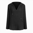 thumbnail image 6 of Towmus Women Lightweight Hoodies 2025 Fall Trendy V Neck Hooded Sweatshirt Pullover Tops Oversized Loose Shirts for Fall with Pockets, 6 of 6