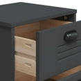 thumbnail image 3 of vidaXL Bedside Cabinet Accent End Table Bedroom Furniture Solid Wood Pine, 3 of 25