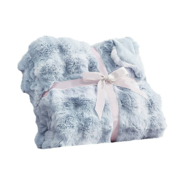 Soft Fluffy Fuzzy Throw Blanket,Faux Fur Throw Blanket,Plush Throw Blankets For Women,Elegant Winter Reversible Faux Rabbit Fur Blanket,Winter Throws,Soft Cozy Faux Fur Fleece Blanket,1PC,59"x78.7"