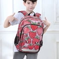 thumbnail image 6 of FORMRS Unisex School Backpack 17" Student Travel Bag with Laptop Compartment, Sweet Strawberry, 6 of 7