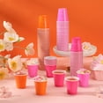 thumbnail image 4 of JJEAN-100 Pack 2 oz Plastic Shot Cups, Mini Disposable Shot Glasses 2 oz Party Cups for Easter Wedding Party, Beer Taste Serving, Snacks (Rose Red Pink and Orange), 4 of 4