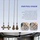 thumbnail image 3 of Juego de Cadena TraccióN Ventilador Techo 4 Piezas, Bombilla y ExtensióN Colgante 12 Pulgadas (Bronce Antiguo), 3 of 5