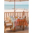 thumbnail image 2 of Outdoor Table Cloth with Umbrella Hole and Zipper,Burnt Orange Ombre Coastal Waterproof Rectangle Tablecloth 60"x102",Summer Nautical Beach Ocean Seaside Washable Table Cover for Outside Party Picnic, 2 of 8