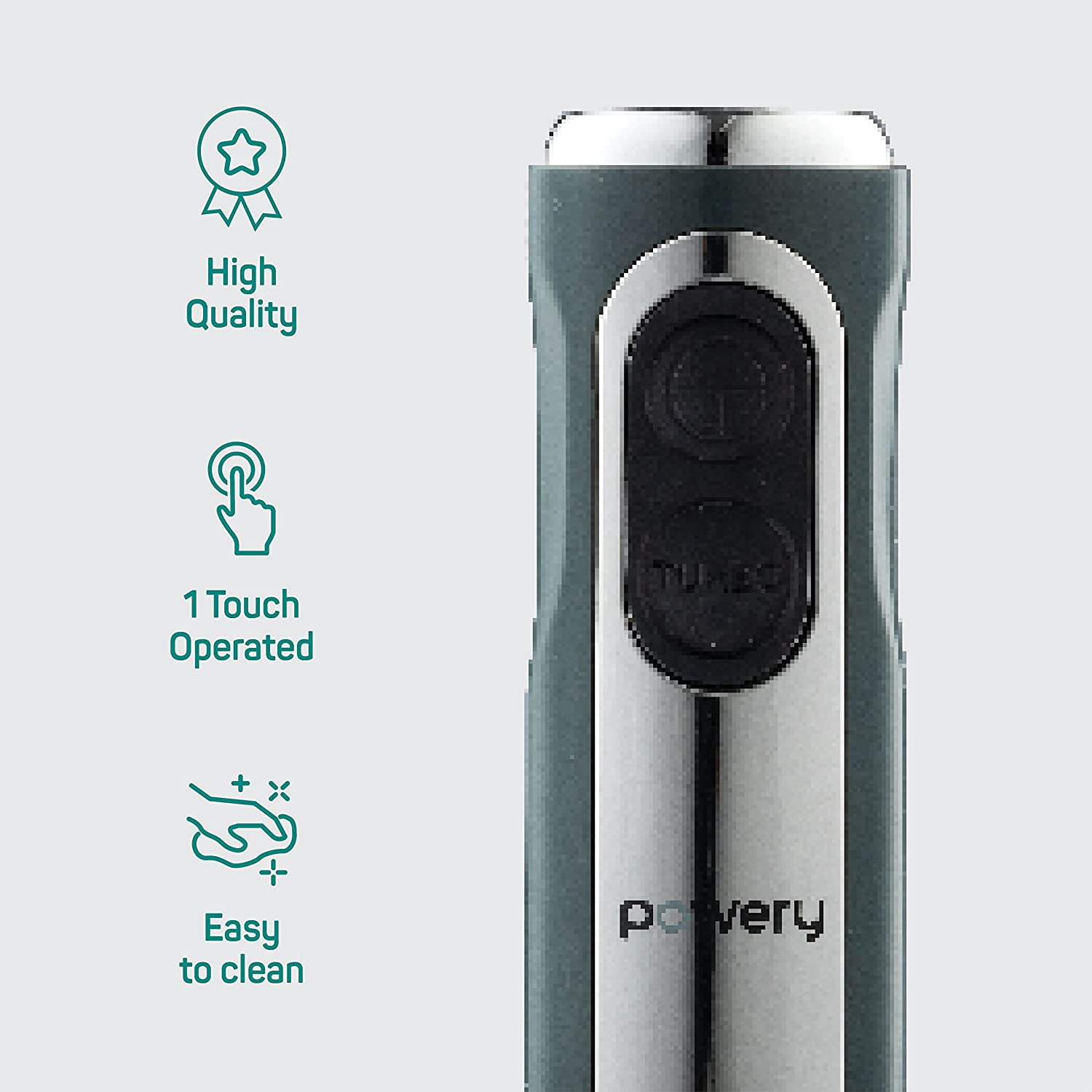 Powerful Immersion Blender, Electric Hand Blender 500 Watt with Turbo Mode, Detachable Base. Handheld Kitchen Blender Stick for Soup, Smoothie, Puree, Baby Food, 304 Stainless Steel Blades