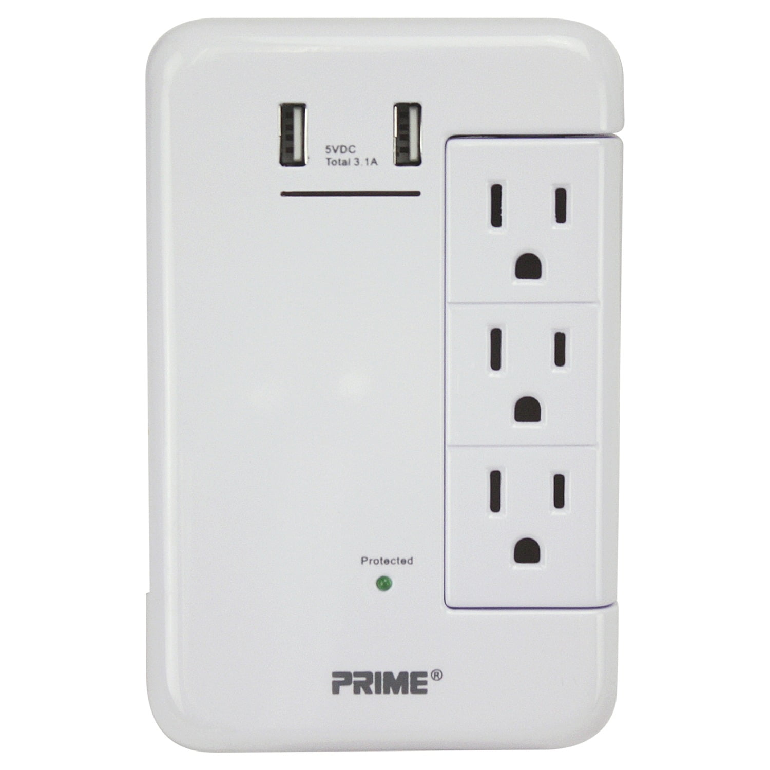 Philips SPP6020A/37 Travel Surge Protector with 2 AC Outlets & 2 USB Ports 