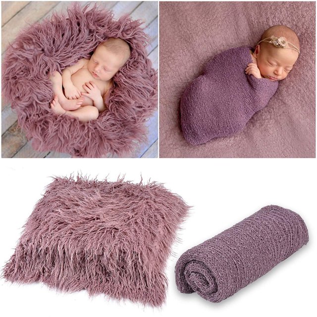 Accesorios de fotografía recién nacido, manta para fotos de bebé, estera y envoltura para fotografía, alfombra peluda, accesorio para fotografía