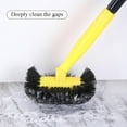 thumbnail image 4 of Grout Cleaning Brush with Long Handle - Hard Bristle Hand Held Grout Cleaner Brush for Tile Grout, Shower Cupboard Corner Cleaning, 4 of 5