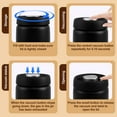 thumbnail image 4 of Grusce 1200ml Coffee Vacuum Canister Airtight Coffee Canister Stainless Steel Coffee Bean Container Multi Use Food Storage Container Large Capacity Coffee Storage Container for Coffee, 4 of 5