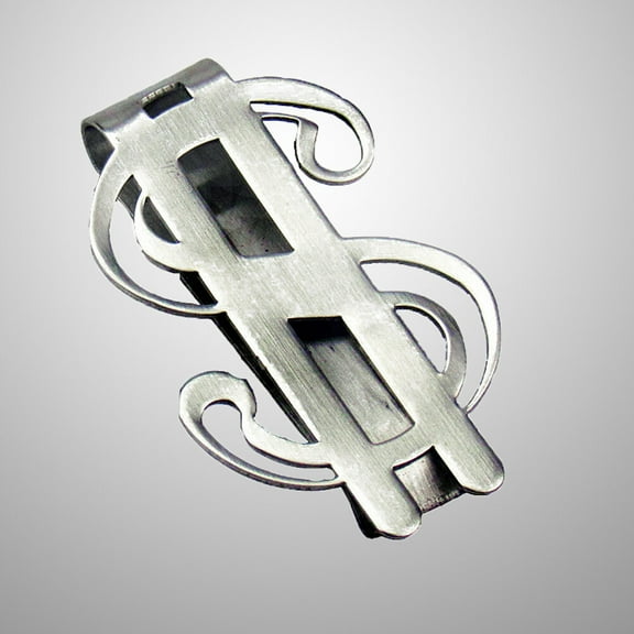 UPOUART 2-Pack Stainless Steel Money Clips with Unique Sign Shape, for Outdoor Activities and Daily Use