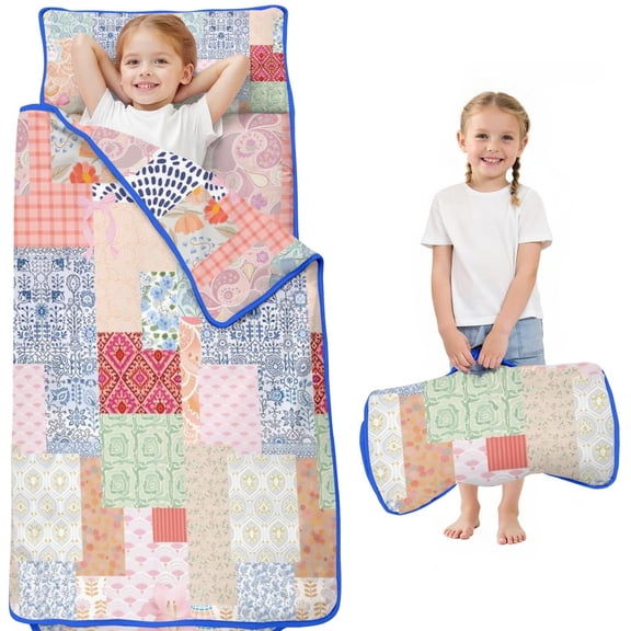 Pioneer Flower Floral Print Pattern Toddler Nap Mats for Kids Preschool,Sleeping Mat Bag or Kids,Toddler Sleeping Bag,Toddler Nap Mat or Daycare