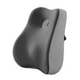 thumbnail image 4 of Cojín de silla con respaldo bajo, almohada de apoyo lumbar, cómodo, ergonómico, alto Gris, 4 of 9