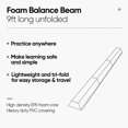 thumbnail image 3 of BOBOKY 9ft Folding Gymnastics Balance Beam, Low Floor Balance Beam Bar with Anti-Slip Base, Extra Firm Foam Walking Beam for Home Training,Blue-Green, 3 of 14