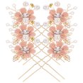 thumbnail image 4 of MasteelfCA 6 Pcs Épingle à Cheveux Fleur de Mariée Perle en Strass Épingle à Cheveux en Forme de U pour Femmes, 4 of 7