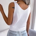 thumbnail image 6 of Brglopf Women Crochet Knitted Sweater Vest Summer Y2k Button Down V Neck Sleeveless Tank Top Slim Fit Solid Crop Blouse Streetwear, 6 of 6