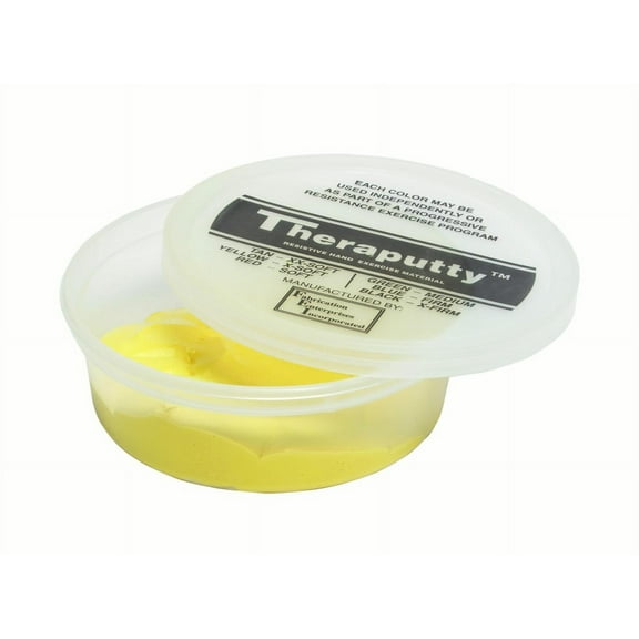 CanDo TheraPutty Exercise Material, 6 Oz, Yellow, X-Soft